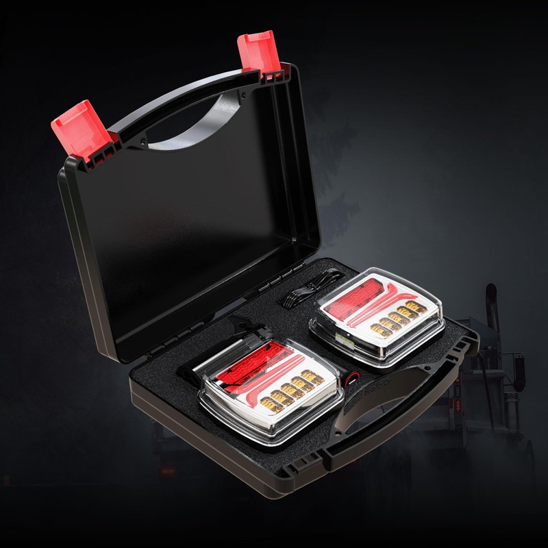 Ciascy 2PCS Rechargeable Magnetic Wireless LED Trailer Rear Lights Kit,