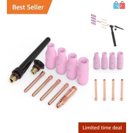 Lightweight 11-Pcs TIG Welding Torch Kit - High Toughness for Seamless Welding