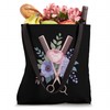 Friseur Scissors Comb Flowers Tote Bag