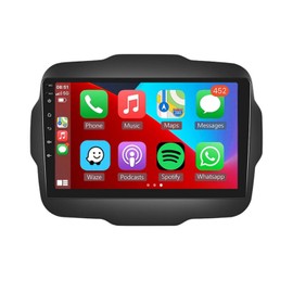 IKASEFU 9" Android 13 Wireless CarPlay Android Auto Car Radio Receiver for Jeep Renegade 2015-2020, 2+32G Touch Screen Double Din Car Stereo with GPS Navigation WiFi Bluetooth AHD Backup Camera Mic