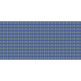 Ambesonne Floral Pencil Pen Holder, Repetitive Eastern European Flowers Colorful Arrangement Ethnic Feels, Ceramic Pencil Holder for Desk Office Accessory, 3.6" X 3.2", Indigo Mustard Sky Blue