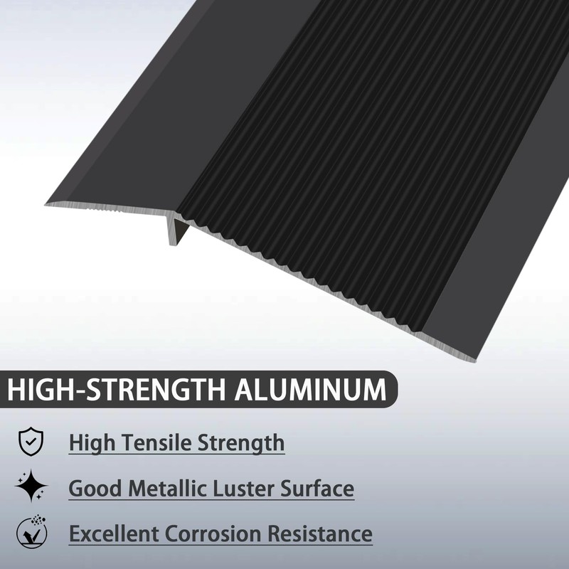 Lunghaa Aluminum Floor Transition Strip, Threshold Reducer for Doorway Ramp