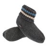 Haflinger Hüttenschuh Paul High Unisex-Adult-Gum Rubber, Grau/graphit/blau/beige, 44 EU
