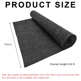 SHMZK 78"x59" Underfelt Carpet for Car, High Grade Felt Fabric Durable Underfelt Car Subwoofer Carpet Liner, Automotive Trunk Liner Felt Roll for Speaker RV Truck Marine Boat Home