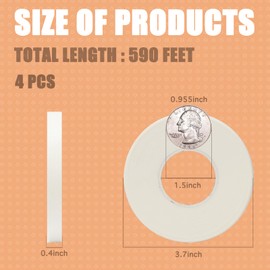 KIWIHUB 4 Packs Artist Tape for Watercolor Paper - White Masking Artists Tape for Drafting, Art Painting and All Paper Media - Acid Free 0.4inch Wide 592FT Long Total