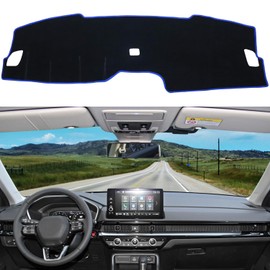 LOCOY Dash Cover Mat for Honda CRV Accessories 2023-2025 2026, for CR-V Dashboard Mat, Center Console Cover Sunshield Protector Pad, Dashboard Decorative Interior, UV Rays Protector Mat (Blue Trim)