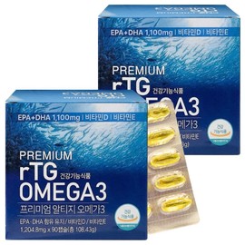 Dietary Supplement, Premium r TG Omega-3 1204mg for daily wellness routines, capsules tablets powder or sticks, Korean Import, and