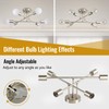 Nickle Modern Sputnik Chandelier Ceiling Light Fixture,6-Light Dining Room Light