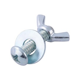 30 Sets 1/4"-20 x 1 Screws Bolts with Wing Nuts and Washers, Zinc-Plated Carbon Steel Hardware Installation, Hand-Tighten Wing Nuts, Phillips Head Fastener Kit