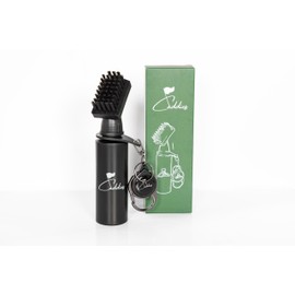 Caddies Golf Club Brush Cleaner with Water Bottle – 7.5” Golf Cleaning Tool with Squeeze Reservoir, Retainer Clip & Gift Box – Essential Golf Accessories for Men & Women, Golf Gifts for Dad, Black