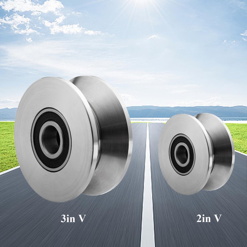 Sliding Gate Rollers Stainless Steel V Groove Wheel Heavy Duty