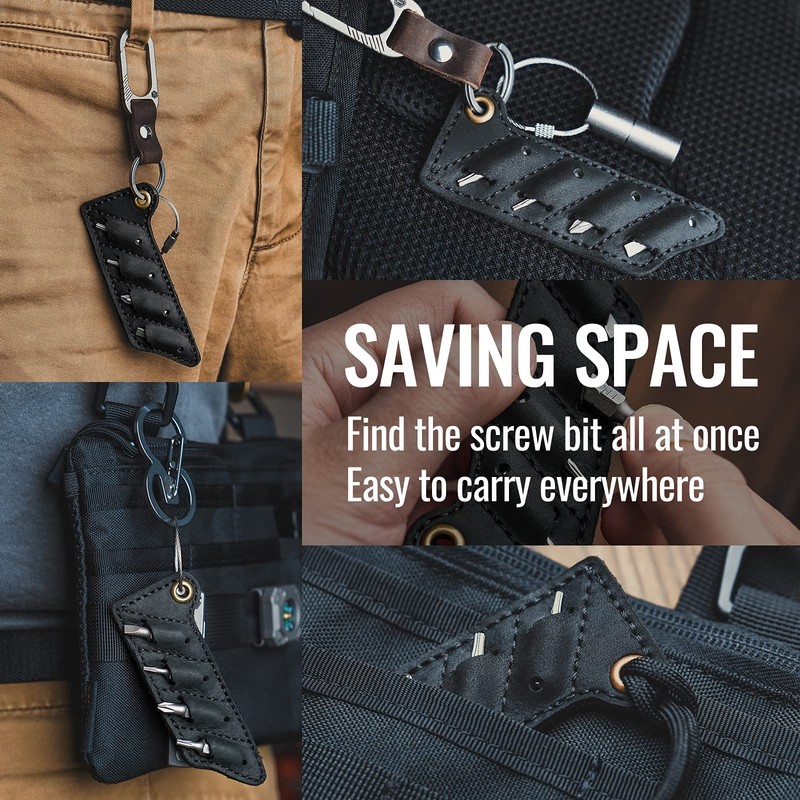 KeyUnity KA06 Leather Sheath Screw Bit Organizer | Screwdriver Bit