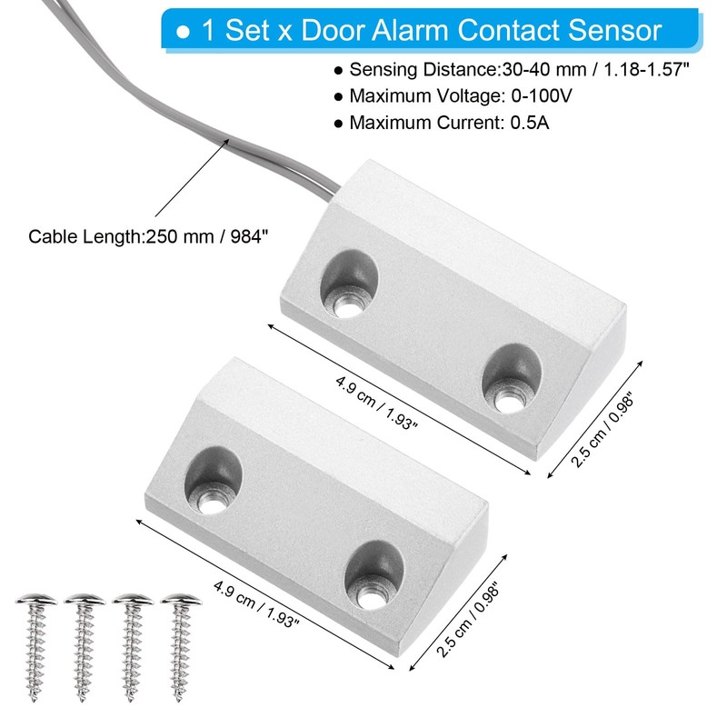 PATIKIL Rolling Door Contact 0-100V/0.5Amp Magnetic Alarm Reed Switch with