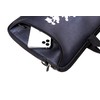 Soft material computer bag with shoulder strap and handle -
