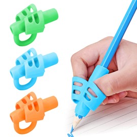 Pencil Grip, 3 Pieces, Pencils, Correction, Handwriting Grip, Pen Grip, Holding Correction, Posture Correction, Training, Both Left and Right Hands, Correct Grip, Elementary Students, Children, Funny