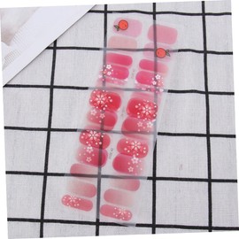 Outanaya 3pcs Full Cover Nail Stickers Floral Design Easy Apply False Nails for Parties Daily Material Decoration