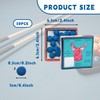 Bojueshaw 50pcs Blue Snooker Cue Tips,10mm Leather Replacement Pool Tips,Billiard
