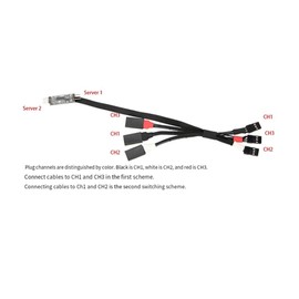 2 Sets Four-Wheel Steering Control Line 4WS Control Board and Servo Control Cable Kit Upgrade Parts for 1/24 SCX24 1/10 DVC10 1/18 TX4M(Black)