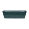 Novelty 203459 Poly-Pro Plastic Flower Box Planter, Hunter Green, 18-Inch