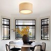 JIWUZHI Boho Light Fixtures,12.6" Flush Mount Ceiling Lights Drum Light