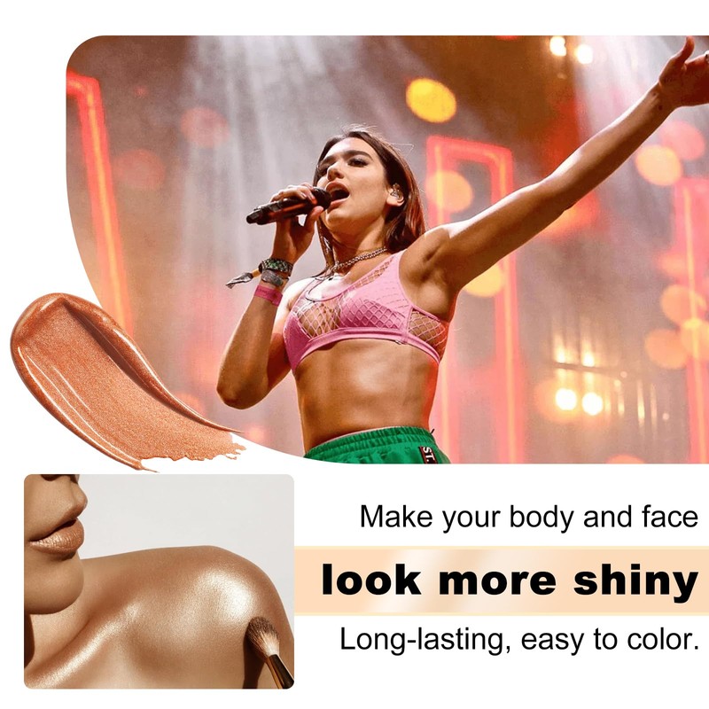 Shimmer Body Oil 100ml, Moisturizing Long Lasting Luminizer, Body Glow