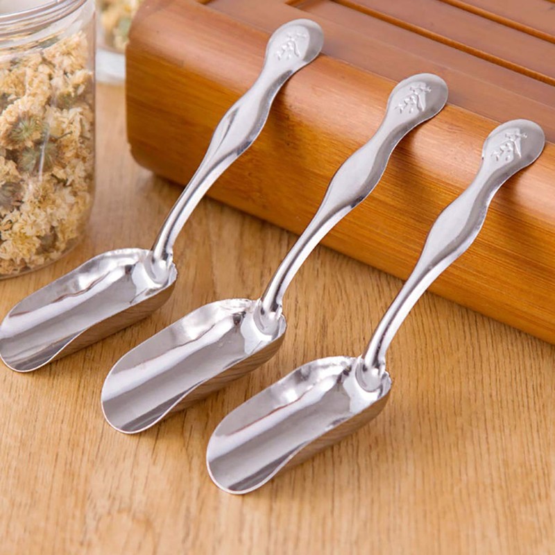 Goeielewe 10 Pcs Mini Candy Scoops Stainless Steel Tea Coffee