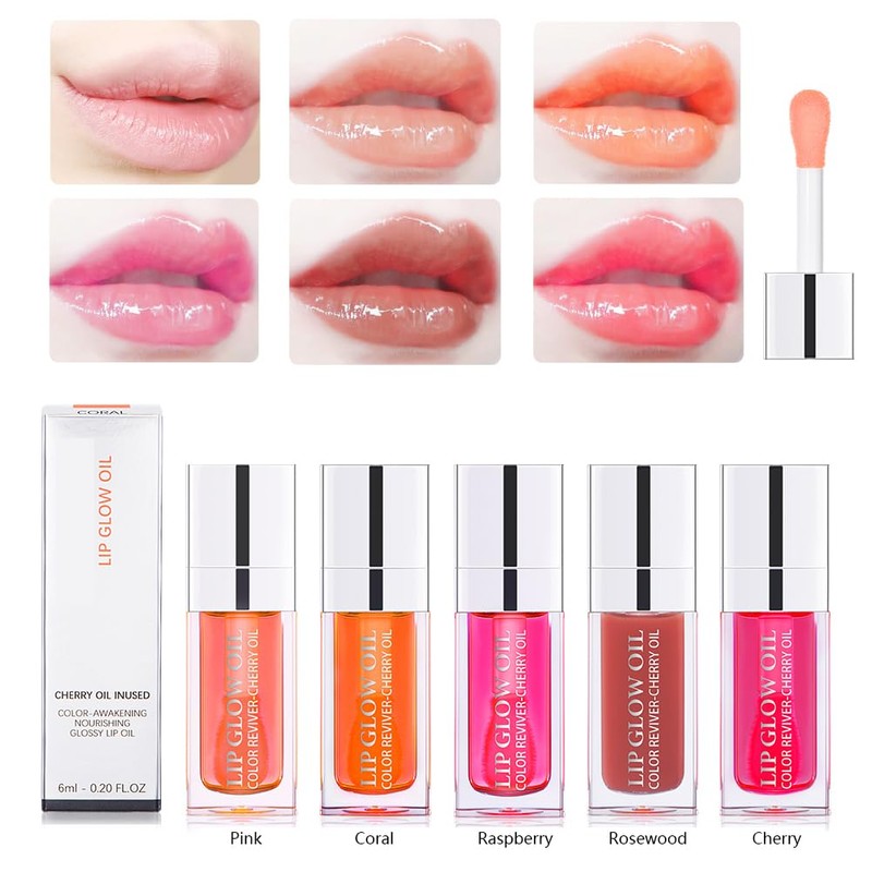Fovcos Hydrating Lip Oil - Moisturizing, Plumping Lip Gloss Balm