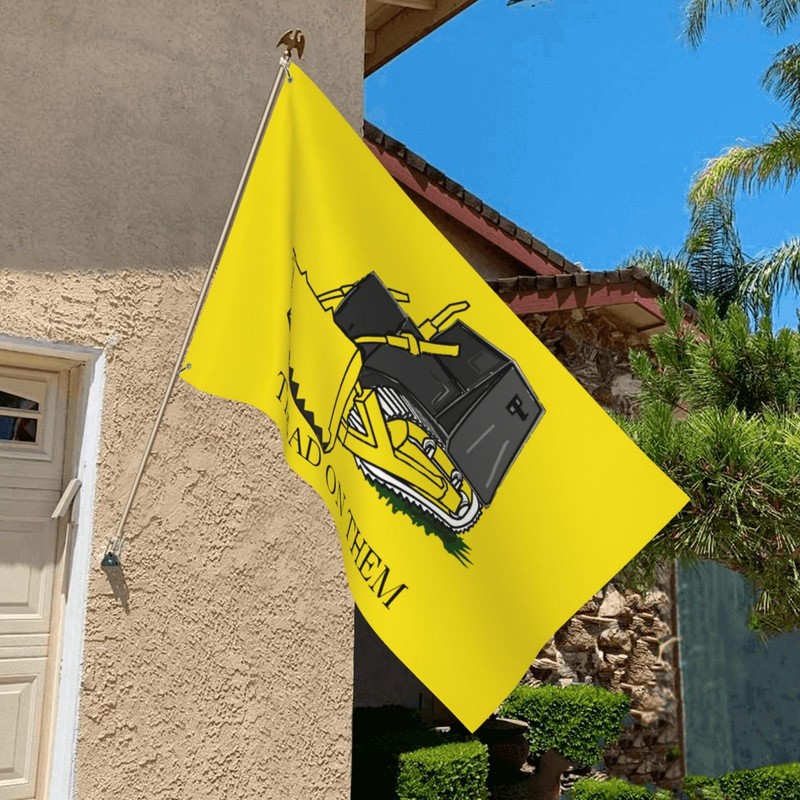 Tread On Them Killdozer Flag Outdoor Indoor Decorations Banner 3x5