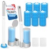 2 Pack Disposable Toilet Brush with 54 Refills, Toilet Bowl
