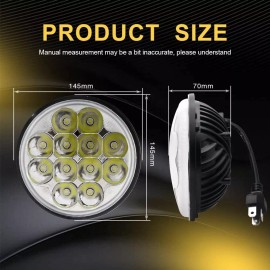 Mayello 4PCS 5.75 5 3/4" LED Headlights Hi-Lo Beam DRL For Kenworth W900A Peterbilt 359