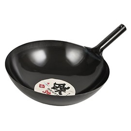 Pearl Metal HB-4218 Wok, Black, 15.4 inches (39 cm), Iron Beijing Pot