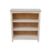 International Concepts Shaker Bookcase, 36-Inch, Unfinished