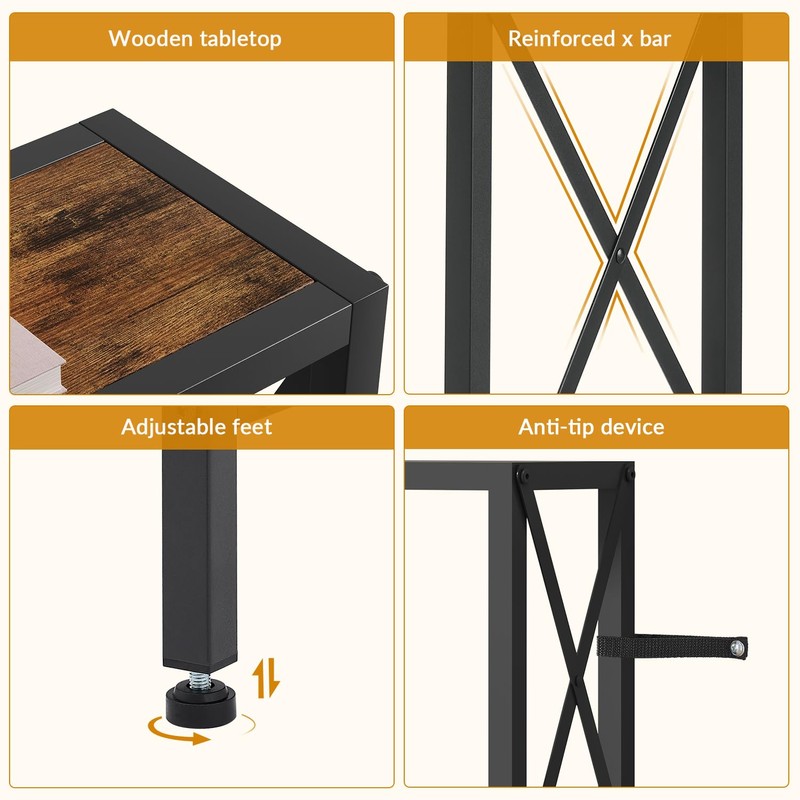 Gewudraw Console Table with Oulets and USB Ports, 55.1" Sofa