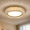 Suenigle Modern K9 Crystal Dimmable LED Flush Mount Ceiling Light,15