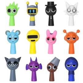 Sprunki Action Figures 12Pcs，Office Room Figurine Decor for Adults (Colorful-B-12pcs)