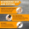 XaXmTee 14 Pcs 1/4" Brass DOT Air Line Fittings Kit