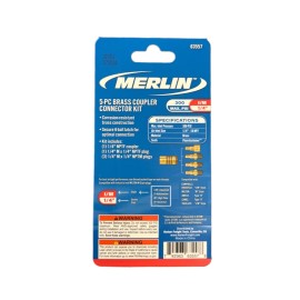Merlin 5pc 1/4" Heavy Duty Quick Coupler Set Air Hose Connector Fittings Tools Plug