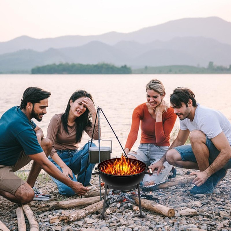 Camping Grill Tripod, Open Fire Cooking Equipment, Campfire Grill Tripod,