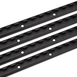 4pcs Aluminum 24inch L Track Rail, L Track Tie Down System for Enclosed Trailer, Trucks, Vans, Pickup, Black