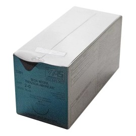 AMERICAN SUTURE Seda Negra Trenzada American Calibre: 2-0 Long: 75 Cm
