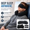3D Sleep Eye Mask with Travel Neck Support – Cotton