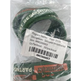10x Jagermeister 1st First Responders Rubber Silicone Bracelets USFRA.ORG Green