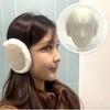 Gwidori winter cold protection puffy earmuffs beige golf earplugs 3ea