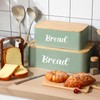 Teenyyou 2 Pcs Extra Large Bread Box with Slicer, Metal