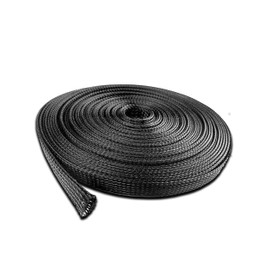 Cord Protector Wire Loom 3/8" 10 FT Black flex tubing Expandable Wire guard Cable Sleeving Expandable Braided Sleeving Braided Cable Sleeve Braided Cord Sleeve Cord Super-Deals-Shop