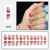 Strawberries Press on Nails Short Square Fake Nails with Design
