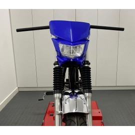 Alchemy Parts Motorbike Headlight - Streetfighter & Supermoto - Blue - 12V 35W