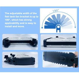 LONDAFISH Aquarium Cooling Fans Adjustable Aquarium Water Cooling Fans Aquarium Chillers (Double Head)