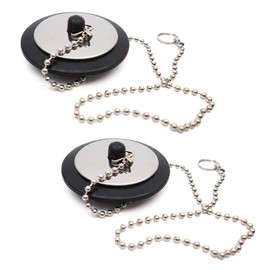 Pack of 2 Drain Plugs, 40-45 mm Sink Plug, Sink Drain Plug, Rubber Plug for Sink, Sink Plug with Hooks for Bathtub, Kitchen, Bathroom