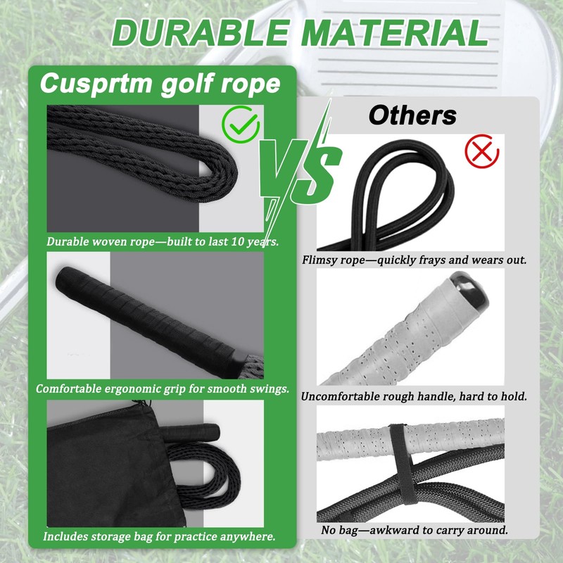 Cusprtm Golf Rope Swing Trainer, Professional Golf Swing Rope Training